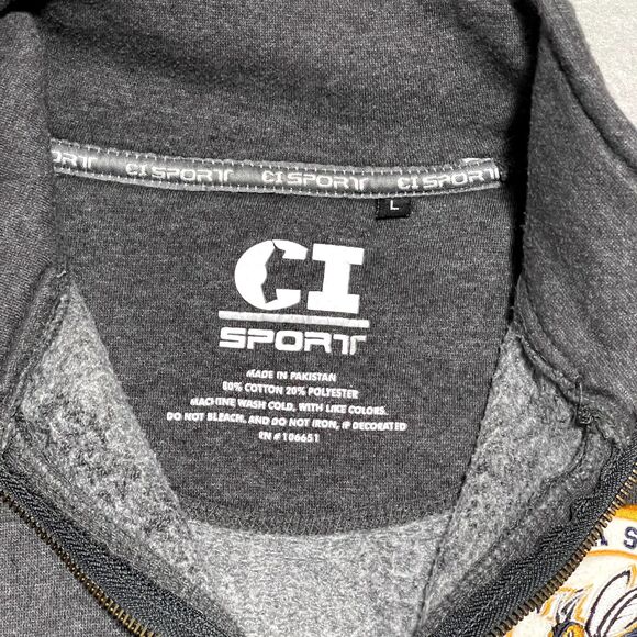 Montana State University Billings Sweatshirt Men Large Gray Quarter Zip CI Sport - Picture 6 of 12